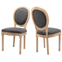 Baltz Linen Side Chair Dining Chair by Ophelia & Co.