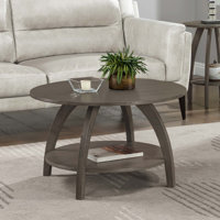 Cabool Round Coffee Table with Shelf by Willa Arlo Interiors