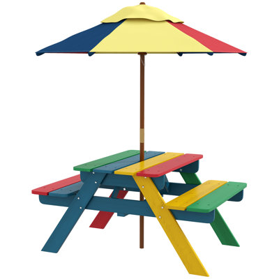 Sibbern Kids Solid Wood Rectangular Outdoor Table or Chair and Bench by Arlmont & Co.