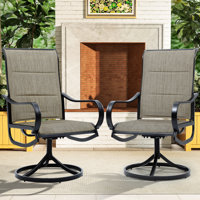 Kindsay High Back Upholstery Swivel Patio Dining Armchair by Red Barrel Studio