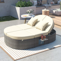Xhuliana Outdoor Wicker Chaise Lounge by Latitude Run