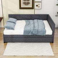Korden Full Size Upholstered Daybed with Twin Size Trundle by Red Barrel Studio