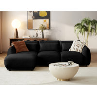 Ballyrobert 4 - Piece Upholstered Sectional Teddy Wool Modern Sectional Sofa 3 Seat L Shaped Convertible Modular Sectional Sofa with Reversible Ottoma by Latitude Run