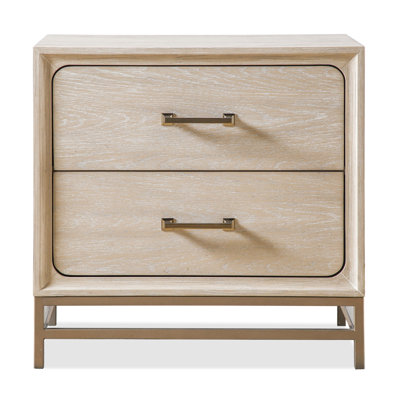 Ilene Demmer 2 - Drawer Nightstand in Beige by Mercer41
