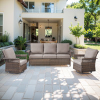 Anferney 5 - Person Outdoor Seating Group with Cushions by Bay Isle Home