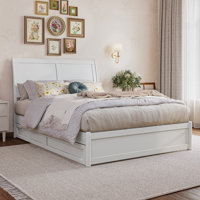 Lamayia Solid Wood Sleigh Platform Bed with Footboard and Storage Drawers by Red Barrel Studio