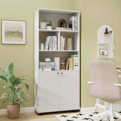 Arianny Book Cabinet Storage Bookcase by Ebern Designs