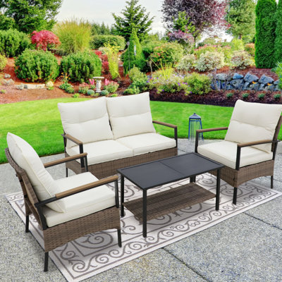 4 - Person Outdoor Seating Group with Cushions