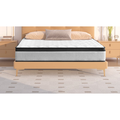 Alwyn Home Wellsville 12" Memory Foam Hybrid Spring Mattress with Edge Support In a Box by Alwyn Home