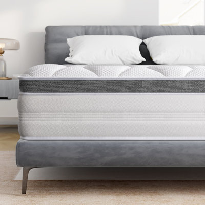 Alwyn Home Wellsville 12" Memory Foam Hybrid Spring Mattress with Edge Support In a Box by Alwyn Home