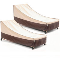Premium Waterproof Outdoor Patio Chaise Lounge Covers : Latest Rip-Stop Fabric, 3-Year Warranty by F&J Outdoors