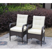 Maari Outdoor Dining Armchair with Cushion by Red Barrel Studio