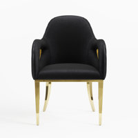 Coopersburg Velvet Armchair Dining Chair by Everly Quinn