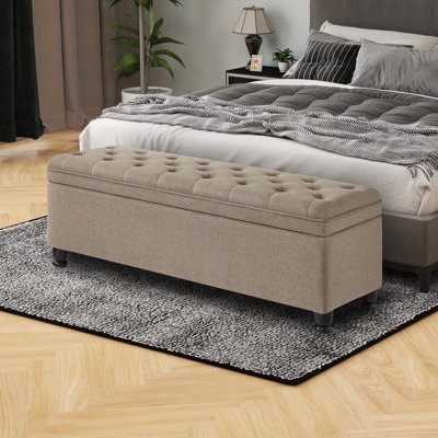 Arnika Polyester Upholstered Storage Bench by Mercer41