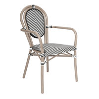 Connally Commercial Stacking Paris Chair with Arms and Metal Frame by Bay Isle Home