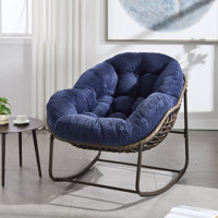 Outdoor Alvan Rocker Steel Chair by Latitude Run