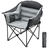 Steban Oversized Camping Chair, Folding Moon Saucer Chair, Heavy Duty Folding Chair with Carry Bag