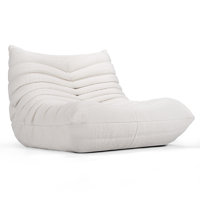 Danial Armless Bean Bag Chair, Mid Century Foam Chair by Trule