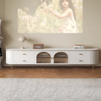 Hugoton 78.74‘’W Solid Wood TV Stand With 4 Drawers 2 Storages, Media Console Faux Marble Countertop