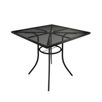 Mykailah Outdoor Square Dining Table with Mesh Design Garden Furniture Steel