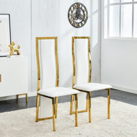 Kristiane Velvet Upholstered Full Back Dining Chairs Modern Design (Set of 2) by Mercer41