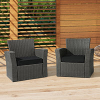 Outdoor Chair Cushion with Double Welt 20" x 19.5" x 4" by Ebern Designs