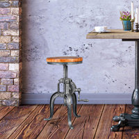 Jomarion Swivel Solid Wood Adjustable Height Stool