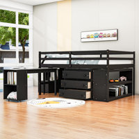 Jandi 3 Drawer Platform Loft Bed with Built-in-Desk by Harriet Bee by Harriet Bee