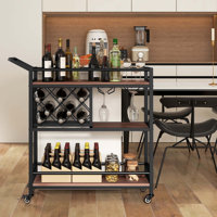 Aslee Metal Bar Cart by 17 Stories