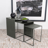 Kellen Iron Top Nesting Tables by Latitude Run