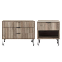 Dumbo 2-Piece Bedroom Set with Dresser and Nightstand by Manhattan Comfort