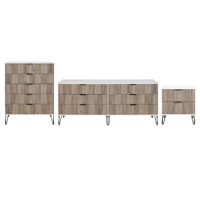 Dumbo 3-Piece Bedroom Set with Double Dresser, Chest and Nightstand by Manhattan Comfort