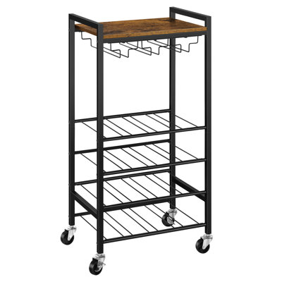 Azlaan Floor Wine Bottle & Glass Rack by 17 Stories