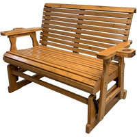 Ruvimbo Wood Outdoor Glider Chair by Winston Porter