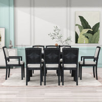 Rahish 9-Piece Wood Dining Set with Removable Leaf and Chairs by Red Barrel Studio