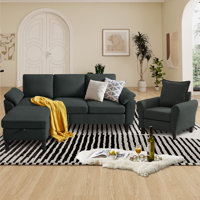 Lezley 79.92" Wide 3 Piece Living Room Set with Storage Sofa and Chair by Ebern Designs
