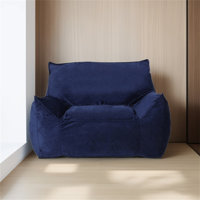 Large Velvet Bean Bag Chair & Lounger by Trule