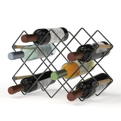 Enrikas 10 Bottle Tabletop Wine Bottle Rack by Ebern Designs