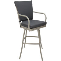 Travisha Aluminum Outdoor Stool with Cushion