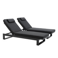 Raziye Outdoor Aluminum Chaise Lounge - Set of 2 by Hokku Designs