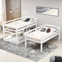 Evannah Twin Over Twin Over Twin Triple Bunk Bed with Storage by Harriet Bee