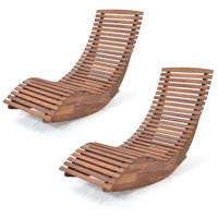 Subrena Acacia Outdoor Rocker Chair by Red Barrel Studio