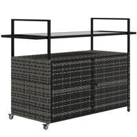 Outdoor Wicker Bar Cart by Latitude Run