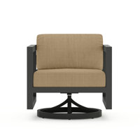 Yarieli Powder Coated Aluminum Outdoor Rocker Chair with Sunbrella Cushion by Hokku Designs