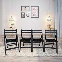 Naami Furniture Slatted Wood Folding Special Event Chair by Ebern Designs