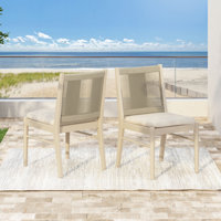 Chamaine Outdoor Dining Chair by Rosecliff Heights
