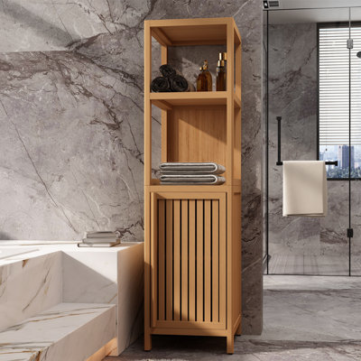 Olema 52 Kitchen Pantry, bamboo storage cabinet by Ebern Designs