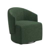 Suhaylah Upholstered Swivel Barrel Chair by Latitude Run