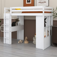 Jaycion Kids Twin Loft Bed with Drawers by Harriet Bee