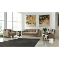 Maureena 4 - Piece Velvet Living Room Set by Hokku Designs